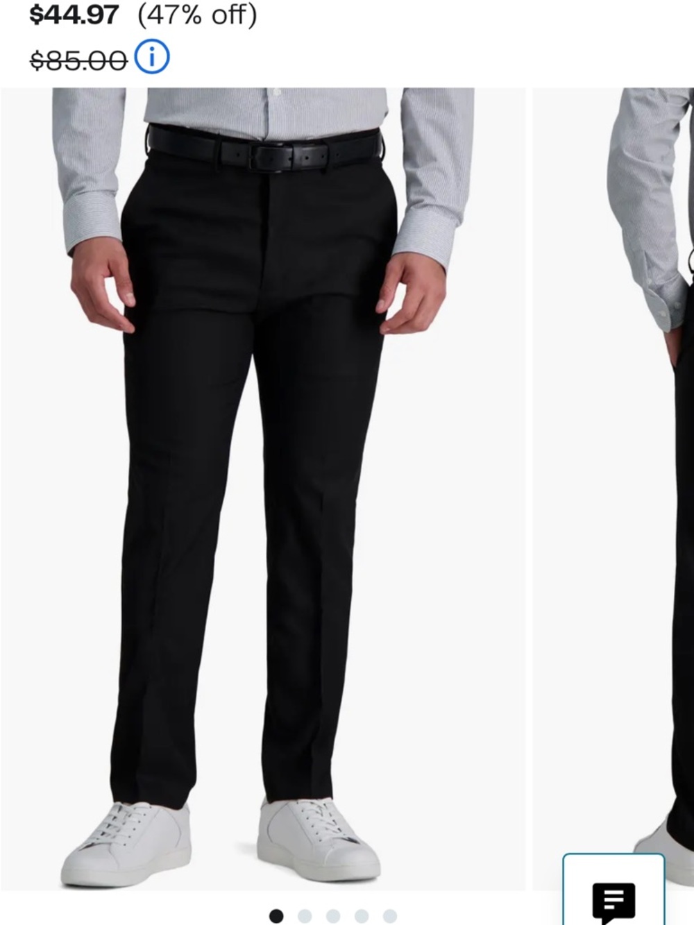 Kenneth Cole Reaction Sharkskin Slim Fit Stretch Dress Pant
